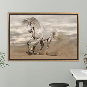 Tableau sur toile imprimé élégant : design équestre personnalisé, TOILE ENCARTÉCHÉE DORÉE - Product Image 1