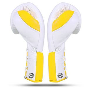 ถุงมือชกมวยสำหรับมืออาชีพของผู้ชายถุงมือหนังแท้สั่งทำ - Product Image 3