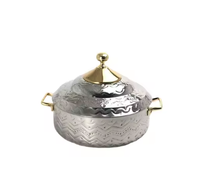 Ollas de Metal de Alta Calidad, Diseño Moderno y Lujoso, Acabado Único Ecológico, Servidor de Comida Caliente para Hogar, Hotel y Catering