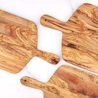 Planches à découper rectangulaires en bois d'olivier écologiques, blocs à hacher avec poignée, épaisseur 2,0 cm, durables, multifonctionnelles, faciles à utiliser