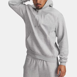 Sudadera con capucha de invierno para hombre, de primera calidad, de forro polar grueso de poliéster/algodón, corte regular, media cremallera, bordado digital, color liso - Product Image 5