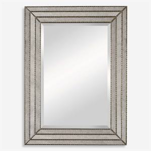 Miroir mural antique rectangulaire style traditionnel hôtel appartement salon chambre couloir décoration murale dressing miroir - Product Image 1