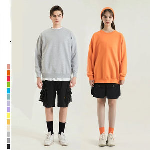 Sudadera de gran tamaño en blanco para mujer 100% Material de algodón Ligero Transpirable Impresión de logotipo personalizado Servicio OEM - Product Image 2