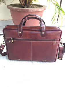 <b>Leather</b> Office Travel Messenger Crossbody Laptop <b>Briefcase</b> Bag Wholesale Top Selling Genuine Brown Unisex D&B High Rated Company - Product Image 6