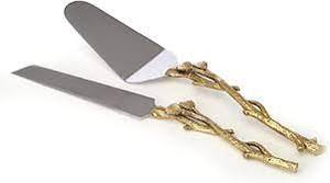 Service à gâteau et serveur en laiton Antique, design de luxe, couteau et serveur à gâteau en laiton moderne pour prix de gros - Product Image 2