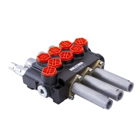 Vanne de commande directionnelle P40, vanne de commande hydraulique à joystick avec joystick et câble de commande à distance