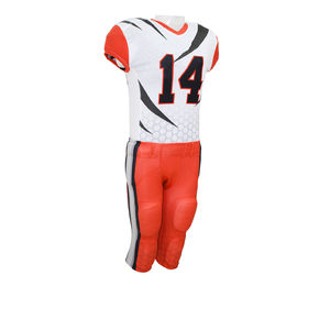 Uniformes Deportivos de Fútbol Americano de la Mejor Calidad para Adultos, Nuevos Conjuntos de Uniforme Color Granate con Cuello en V y Mangas Cortas - Product Image 5