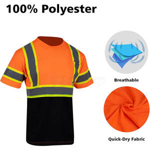 Sécurité Construction Travail Porter T-shirts Hommes Construction À Manches Courtes Haute Visibilité À Vendre T-shirts - Product Image 4