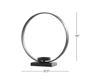 Portavelas de metal negro con forma de último diseño al por mayor de fábrica - Product Image 3