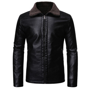 Chaqueta de cuero informal de moda para ropa de invierno para hombres con material de buena calidad Servicio personalizado OEM - Product Image 1
