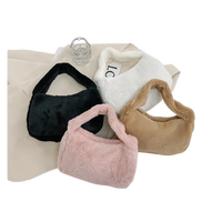 Sac fourre-tout en peluche tendance et abordable en gros, sac de voyage portable réutilisable