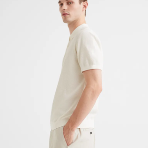 Camiseta personalizada informal de negocios de manga corta de punto de algodón con cuello polo para hombre, ropa de calle de secado rápido - Product Image 4