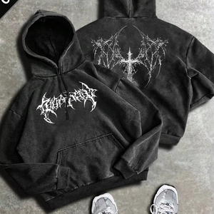 Sweat-shirt à capuche décontracté pour homme, imprimé croisé, sweat-shirt à capuche graphique automne/hiver, sweat-shirt Korn, sweat-shirt personnalisé, sweat-shirt noir - Product Image 1