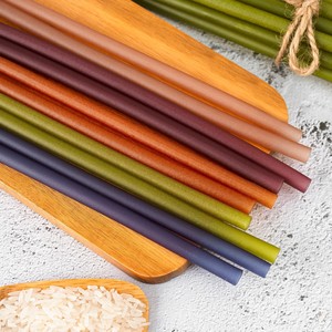 Pajitas de polvo de arroz de colores bonitos, la mejor pajita de tapioca biocompostable para beber jugo y harina para cóctel - Product Image 5