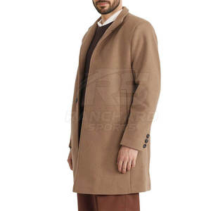 <b>Men</b> Long <b>Coat</b> Fashion Wool Blend Stylish <b>Coat</b> <b>Men</b> Long <b>Coat</b> Classic Tailored Fit Outerwear <b>Men</b> Long <b>Coat</b> - Product Image 3