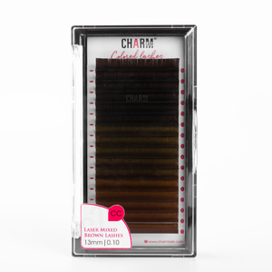 CharmLash tecnología láser pestañas marrón oscuro CC rizo extensión de pestañas marrón CC más largo rentention pestañas marrones al por mayor - Product Image 6