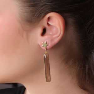 Pendientes colgantes de latón de moda DUA, joyería de boda hecha a mano chapada en oro de 18 quilates para mujer - Product Image 6