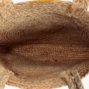 Sac fourre-tout mini en jute pour femme, style bohème, fermeture ouverte, sac à bandoulière d'été pour la plage, écologique, usage quotidien - Product Image 2