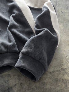 Vente directe d'usine pulls à capuche décontractés pour hommes pour une utilisation en plein air en hiver motif solide col à capuche techniques de teinture unie - Product Image 3