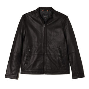 แจ็คเก็ตหนังผู้ชายคุณภาพสูง หนังกลับแท้ สำหรับทุกฤดู แบบบอมเบอร์  ย้อมสีเรียบ - Product Image 2