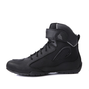 Premium Leather Riding Shoes Breathable <b>Protective</b> Gear for Motorcyclists, Built for <b>Performance</b>, Comfort & Rugged Style - Product Image 3