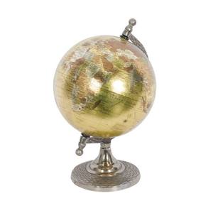 Globe décoratif Art déco en aluminium marron de style vintage avec des détails marron métalliques complexes faits à la main - Product Image 2