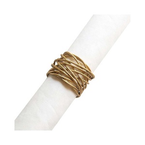 Napkin <b>Holder</b> Metal Gold Wire <b>Ring</b> for Wedding Party Napkin <b>Ring</b> Simple Fashion Wedding Table Decoration Gold Napkin <b>Rings</b> - Product Image 4