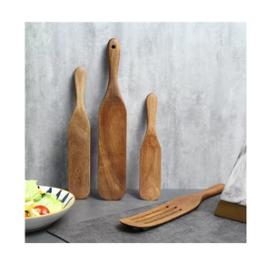 Wood Sourdough Spurtle Bread Mixing Stir Stick Spurtle Wholesale Hot <b>Salad</b> Stirring Drain <b>Sauce</b> Spurtle Cookware - Product Image 1