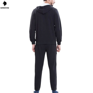 Custom Men's Casual Streetwear Two-Piece Sets Elastic Waist Hooded Sweatshirt Track Suit Flat <b>Stacked</b> Tracksuits Cargo <b>Joggers</b> - Product Image 4