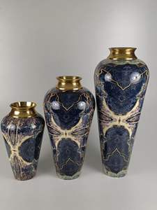 Jarrón de Metal Hecho a Mano, Ecológico y Resistente a la Oxidación, Diseño Costero Acogedor, Decoración para el Hogar, Jarrones para Flores Navideños - Product Image 4