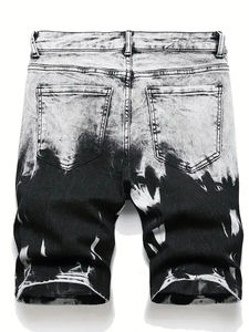 Shorts en jean légers pour homme, style streetwear, longueur genou, avec poches avant et arrière, service OEM, pour l'été et l'entraînement. - Product Image 3