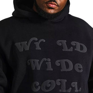 เสื้อฮู้ดแบบสวมศีรษะสำหรับผู้ชายผ้าฟลีซแขนยาวพิมพ์ลายแขนยาวผ้าฝ้ายฝรั่งเศสเทอร์รี่100% ออกแบบได้ตามต้องการสำหรับฤดูหนาว - Product Image 6