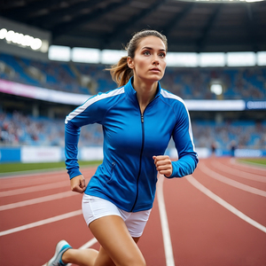 Veste d'entraînement pour femmes Tissu de coton imprimé pour le yoga, la randonnée et le football Vestes de sport d'hiver et d'automne pour femmes - Product Image 3
