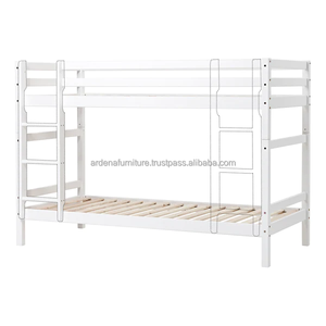 Lit superposé personnalisé moderne jumeau pour enfant Confortable Design minimaliste Mobilier de chambre à coucher en bois massif Application pour hôpital, hôtel, école - Product Image 4