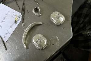 Pendentif en moissanite tridimensionnel, argent 925, chaîne assortie, 3\"-4\", grand pendentif glacé hip-hop - Product Image 4