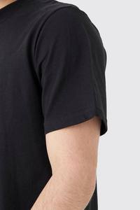 Personalizado negro 100% algodón transpirable venta al por mayor cuello redondo con camiseta de manga corta para hombres fabricados por productos Huzaifa - Product Image 5