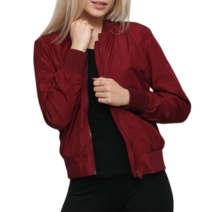 Blouson Bomber Femme en Nylon Noir avec Col en Fourrure d'Agneau, Nouvelle Collection Hiver 2026, Séchage Rapide, Respirant, Longueur Classique, Streetwear - Product Image 5