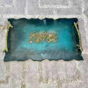 Bandeja de Servicio de Resina Ecológica para Oficina y Hoteles, Apta para Lavavajillas, Acabado Pulido por Crescent Crafts - Product Image 3