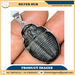 Mejor precio Venta Más caliente 925 Plata Esterlina Trilobite EE. UU. Colgante Bisel Ajuste Inlay Tecnología Joyería de alta calidad - Product Image 6