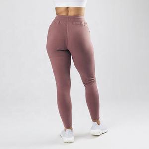 2025 épais chaud noir/marron/peau dernières conceptions dames coton polaire couleur bloc pantalon femmes sueur survêtement taille haute piste - Product Image 3