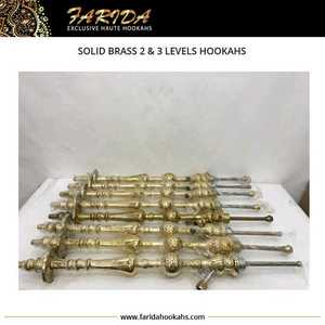 Cachimbas Farida al por Mayor, Cachimbas Mini de Latón Macizo de Lujo de Tres Niveles, Técnica de Laca Personalizada, Narguile Shisha Más Vendida - Product Image 5