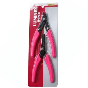 Ensemble de pinces à bijoux, 2 pinces de précision en acier inoxydable avec poignée rose, haute qualité, fabriqué au Pakistan - Product Image 1