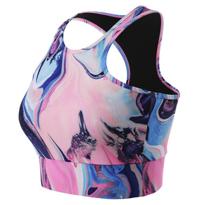Wholesale Sublimated Women Plus Size High Support Sports <b>Bra</b> Seamless Push-Up Yoga <b>Bra</b> Breathable Quick Dry Four-Way <b>Stretch</b> - Product Image 4