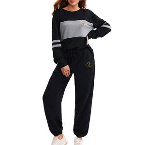 ชุดสเวตเตอร์แบบลำลองสำหรับฤดูหนาวของผู้หญิงระบายอากาศได้ดีปรับแต่งได้ผ้าฝ้าย100% พิมพ์ลายดีไซน์ทรงผอมพร้อมโลโก้แบรนด์ตามสั่ง - Product Image 1