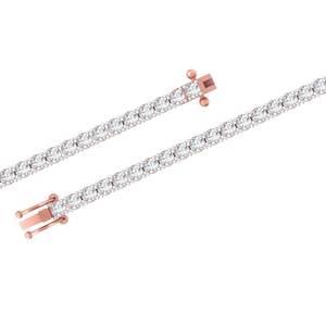 Pulsera de tenis de diamante de oro rosa de lujo 925 Plata 10K 14K 18K oro laboratorio cultivado diamante Moissanite pulsera para mujer - Product Image 2