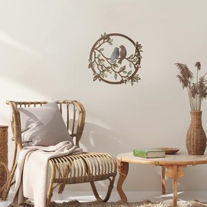 ศิลปะบนผนังโลหะศิลปะนกบนต้นไม้ภาพเงาตกแต่งผนังศิลปะสำหรับห้องนั่งเล่นสวนห้องนอนสำนักงานผนังบ้าน - Product Image 5