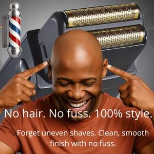 Rasoir électrique professionnel à moteur RPM pour hommes, double lame pour crâne chauve et barbe, lavable et adapté à un usage domestique ou en salon de coiffure - Product Image 3