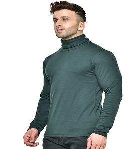 Camisetas de talla grande a la moda de invierno para hombre, suéter cómodo de cuello largo de colores personalizados, camisetas de talla grande de alta calidad - Product Image 4