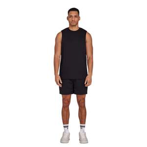 Camiseta sin mangas de gran tamaño para hombre con estampado de logotipo en la parte delantera y trasera, camisa musculosa de algodón suave para gimnasio para ropa de calle y looks de verano - Product Image 1