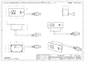 HECHO en VIETNAM Enchufe USB negro/blanco Calidad Premium Tiras de alimentación estándar de EE. UU. Diseño empotrado para escritorio/mesa/sofá - Product Image 4